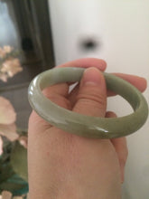 Load image into Gallery viewer, Sale! 52.5mm type A100% Natural green/yellow/brown oval Jadeite Jade bangle G50
