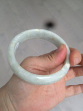Load image into Gallery viewer, 59mm certified 100% natural light green/yellow  jadeite jade bangle M77-0706
