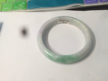 Load image into Gallery viewer, 55.5 mm Certified type A 100% Natural sunny green/white (白底青)/purple Jadeite bangle H160-1843
