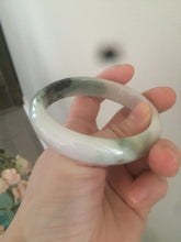 Load image into Gallery viewer, Type A 100% Natural green/purple/pink/white (福禄寿)  Jadeite Jade bangle  56.7mm G52
