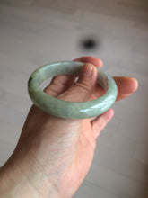 Load image into Gallery viewer, 54.9mm certified type A 100% Natural light green/brown jadeite jade bangle C80-4215
