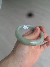 Load image into Gallery viewer, 54.9mm certified type A 100% Natural light green/brown jadeite jade bangle C80-4215

