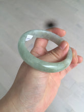 Load image into Gallery viewer, 54.9mm certified type A 100% Natural light green/brown jadeite jade bangle C80-4215
