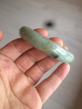 Load image into Gallery viewer, 54.9mm certified type A 100% Natural light green/brown jadeite jade bangle C80-4215
