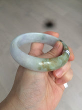 Load image into Gallery viewer, Sale! 58.6 mm certificated Type A 100% Natural green/light purple/brown(福禄寿) Jadeite Jadeite Jade bangle Q97-7814
