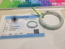 Load image into Gallery viewer, 58.3mm Certified 100% natural Type A green/purple jadeite jade bangle AJ23-61997
