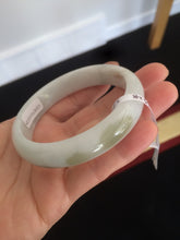 Load image into Gallery viewer, 56.7mm Certified Type A 100% Natural light green Jadeite Jade bangle N7-6528
