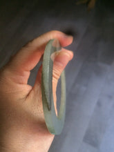 Load image into Gallery viewer, 54mm Type A 100% Natural dark green/gray Jadeite Jade bangle AS52
