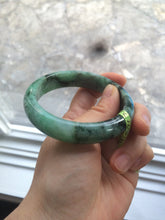 Load image into Gallery viewer, 57.7mm Certified Type A 100% Natural green Jadeite Jade bangle N74-9582
