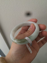 Load image into Gallery viewer, 56.7mm Certified Type A 100% Natural light green Jadeite Jade bangle N7-6528
