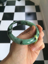 Load image into Gallery viewer, 57.7mm Certified Type A 100% Natural green Jadeite Jade bangle N74-9582
