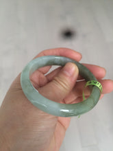 Load image into Gallery viewer, 50.5mm Certified Type A 100% Natural dark green oval Jadeite Jade bangle AE29-3075
