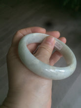 Load image into Gallery viewer, 59mm certified 100% natural light green/yellow  jadeite jade bangle M77-0706
