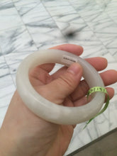Load image into Gallery viewer, 58.2mm certified 100% Natural icy white nephrite hetian Jade bangle A60-7819 卖了
