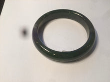 Load image into Gallery viewer, 54.8mm Certified Type A 100% Natural dark green/gray/black nephrite Hetian Jade bangle HT50-0133
