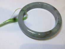 Load image into Gallery viewer, 53.7mm Certified Type A 100% Natural light green/gray Jadeite Jade bangle L95-6796
