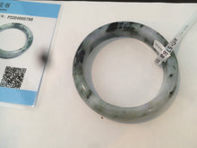 Load image into Gallery viewer, 55.3mm certified Type A 100% Natural dark green/purple Jadeite Jade bangle AC57-5788
