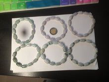 Load image into Gallery viewer, 100% natural green/white type A jadeite jade Capsule bead bracelet AM30
