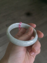 Load image into Gallery viewer, 57.7mm certificated type A 100% Natural light green/white Jadeite Jade bangle AB54-0003
