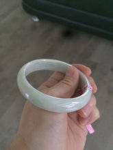 Load image into Gallery viewer, 57.7mm certificated type A 100% Natural light green/white Jadeite Jade bangle AB54-0003
