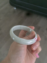 Load image into Gallery viewer, 57.7mm certificated type A 100% Natural light green/white Jadeite Jade bangle AB54-0003
