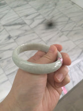 Load image into Gallery viewer, 57.7mm certificated type A 100% Natural light green/white Jadeite Jade bangle AB54-0003
