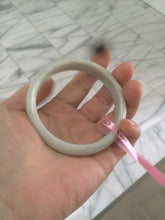 Load image into Gallery viewer, 57.7mm certificated type A 100% Natural light green/white Jadeite Jade bangle AB54-0003
