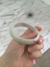 Load image into Gallery viewer, 57.7mm certificated type A 100% Natural light green/white Jadeite Jade bangle AB54-0003

