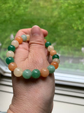 Load image into Gallery viewer, 100% natural 8.3-8.5mm candy colors Quartzite (jinsi jade, 金丝玉, Golden Silk Jade, five colors jade) bracelet B70 add on item. Not sale individually.
