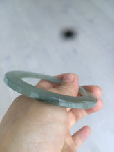 Load image into Gallery viewer, 54mm Type A 100% Natural dark green/gray Jadeite Jade bangle AS52
