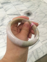 Load image into Gallery viewer, 58.5mm Certified 100% natural Type A green/brown/purple jadeite jade bangle Q51-3369
