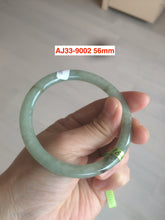 Load image into Gallery viewer, Type A 100% Natural dark green/white/black Jadeite Jade bangle (with defects) group 1
