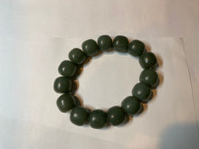 Load image into Gallery viewer, 100% Natural 13.8x13mm green/yellow/brown/blue vintage style nephrite Hetian Jade bead man bracelet HF22
