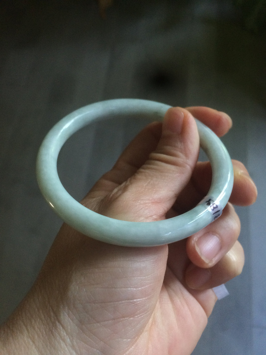 58mm certified 100% natural green/white/red round cut jadeite jade bangle L125-9571 卖了