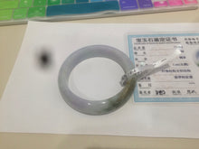 Load image into Gallery viewer, Sale! 58.6 mm certificated Type A 100% Natural green/light purple/brown(福禄寿) Jadeite Jadeite Jade bangle Q97-7814
