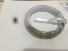 Load image into Gallery viewer, Sale! 58.6 mm certificated Type A 100% Natural green/light purple/brown(福禄寿) Jadeite Jadeite Jade bangle Q97-7814
