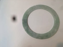 Load image into Gallery viewer, 55mm type A 100% Natural light green thin flat style Jadeite Jade bangle AQ59
