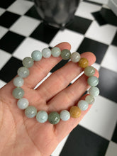 Load image into Gallery viewer, Sale! 100% natural 8.8-10mm icy watery type A jadeite jade beads bracelet B59

