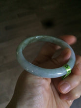 Load image into Gallery viewer, 55.1mm Certified Type A 100% Natural green/white Jadeite Jade bangle Q69-8395
