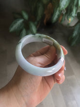 Load image into Gallery viewer, Sale! 58.6 mm certificated Type A 100% Natural green/light purple/brown(福禄寿) Jadeite Jadeite Jade bangle Q97-7814
