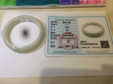 Load image into Gallery viewer, 59mm certified 100% natural light green/yellow  jadeite jade bangle M77-0706
