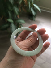 Load image into Gallery viewer, 53mm Certified Type A 100% Natural green thin Jadeite Jade bangle AB49-1453
