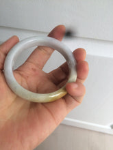 Load image into Gallery viewer, 54mm 100% natural Type A yellow/white jadeite jade bangle Z107
