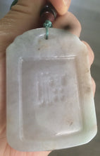 Load image into Gallery viewer, 100% Natural light green/yellow/ Jadeite Jade blessed safe and sound pendant Add on item!
