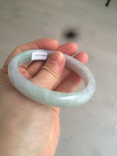 Load image into Gallery viewer, 55.5mm Certified Type A 100% Natural icy watery light purple/white/green oval Jadeite Jade bangle AM55-6862
