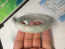Load image into Gallery viewer, 55.6mm 100% natural certified sunny green/white jadeite jade bangle W81-3323
