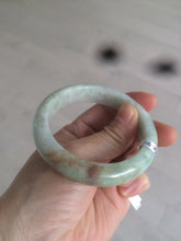 Load image into Gallery viewer, Sale! 53.9mm Type A 100% Natural light green/brown/red Jadeite Jade bangle Q91-8624
