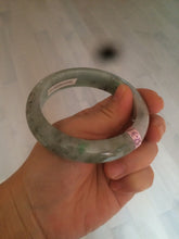 Load image into Gallery viewer, 57.9mm Certified Type A 100% Natural sunny green/dark green/black Jadeite Jade bangle  AJ41-0082
