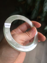 Load image into Gallery viewer, 55.2mm certified Type A 100% Natural icy light green thin Jadeite bangle AC16-0430
