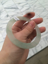 Load image into Gallery viewer, 55.2mm certified Type A 100% Natural icy light green thin Jadeite bangle AC16-0430
